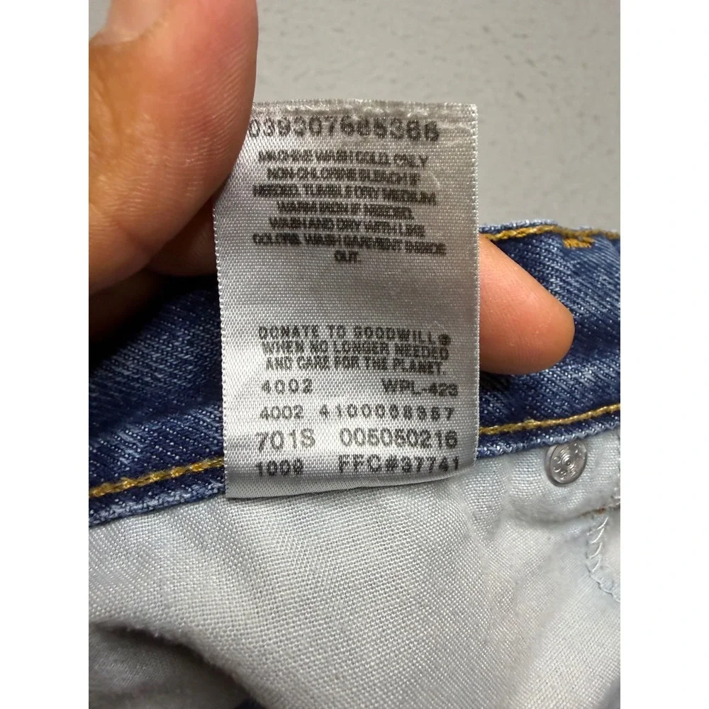 Levi's Jeans Mens 32x30 Blue 505 Regular Fit Distressed Faded Y2K Denim Pants